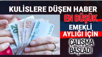 EN DÜŞÜK EMEKLİ AYLIĞI İÇİN ÇALIŞMA BAŞLATILDI