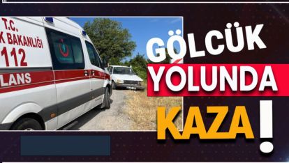 GÖLCÜK YOLUNDA VİRAJI ALAMADI, BARİYERLERE ÇARPTI