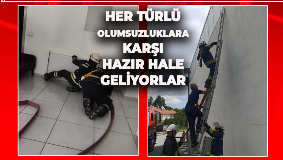 BOLU BELEDİYESİ İTFAİYESİ EĞİTİMLERE TÜM HIZI İLE DEVAM EDİYOR