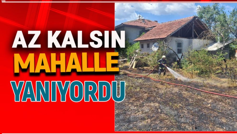 KURU OTLAR ALEV ALEV YANDI, ERKEN MÜDAHALE FACİAYI ÖNLEDİ