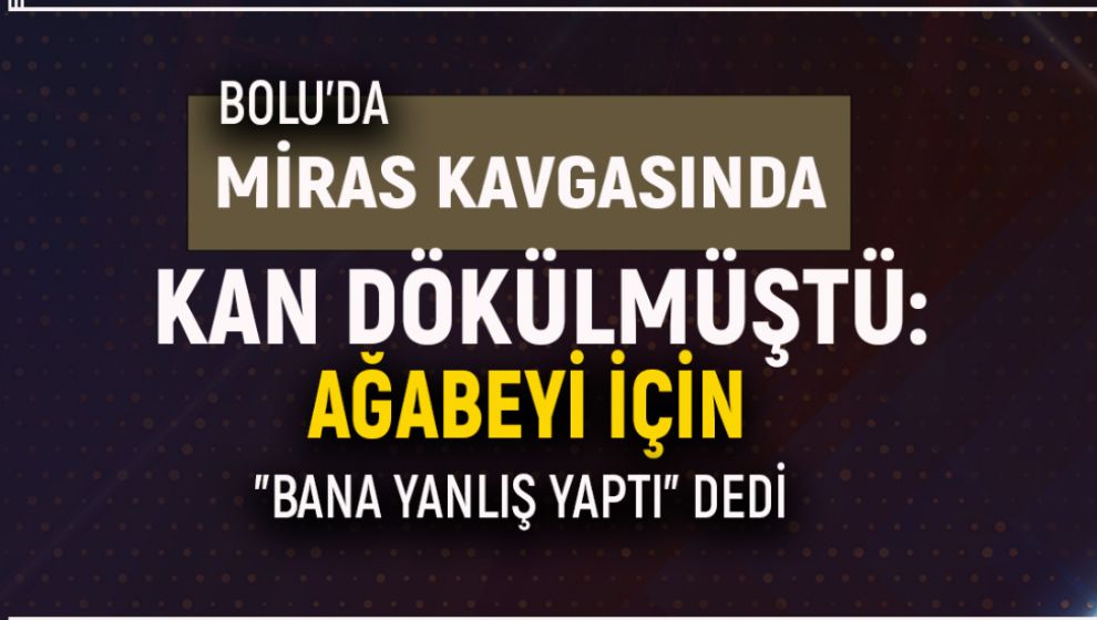 MİRAS KAVGASINDA KAN DÖKÜLMÜŞTÜ: AĞABEYİ İÇİN 