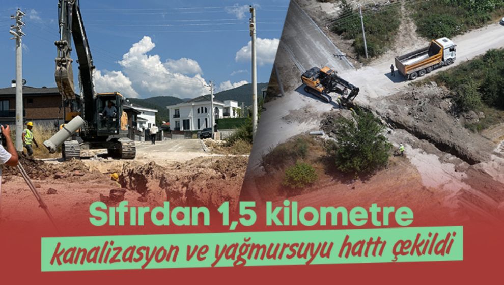 SIFIRDAN 1,5 KİLOMETRE KANALİZASYON VE YAĞMURSUYU HATTI ÇEKİLDİ