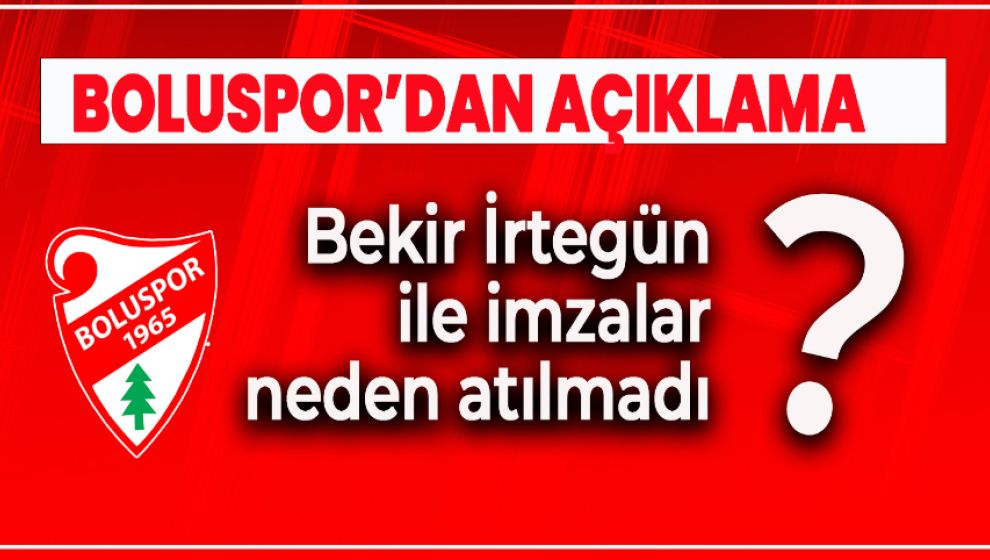 SON DAKİKA.. BOLUSPOR'DAN TEKNİK DİREKTÖR AÇIKLAMASI