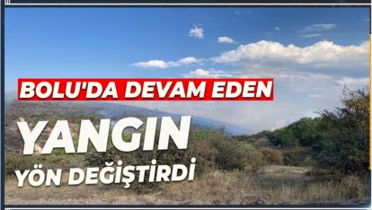 BOLU'DA DEVAM EDEN YANGIN YÖN DEĞİŞTİRDİ