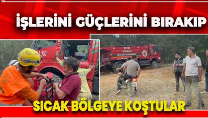 BÜYÜK YANGINDA GÖNÜLLÜLER ALEVLERE KARŞI MÜCADELE EDİYOR