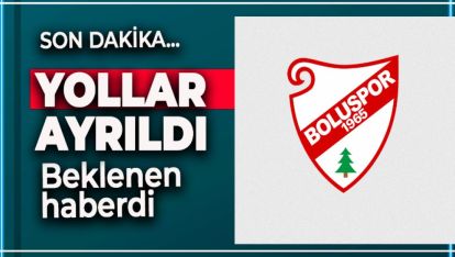 SON DAKİKA.. BOLUSPOR'DA AYRILIK. GOLCÜ OYUNCU GÖNDERİLDİ