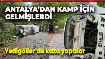 YEDİGÖLLER'DE KARAVAN KAZASI: KARI KOCA YARALANDI