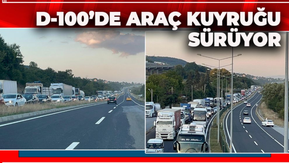 BOLU'DA İSTANBUL İSTİKAMETİNDE KİLOMETRELERCE ARAÇ KUYRUĞU OLUŞTU