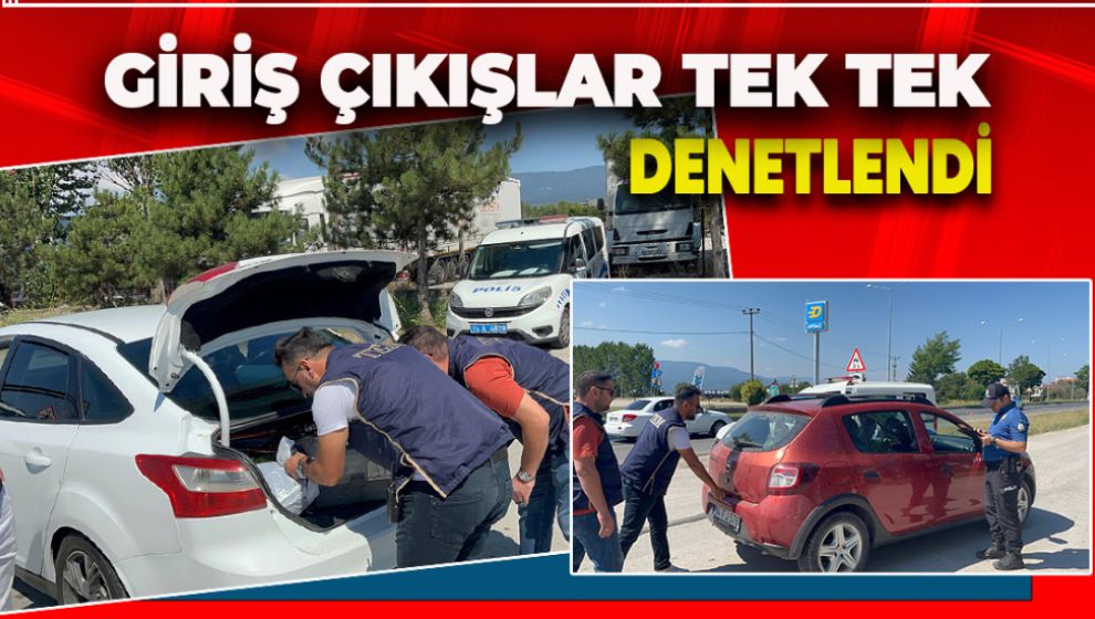 BOLU'DA ŞEHRİN GİRİŞ ÇIKIŞLARI TEK TEK DENETLENDİ