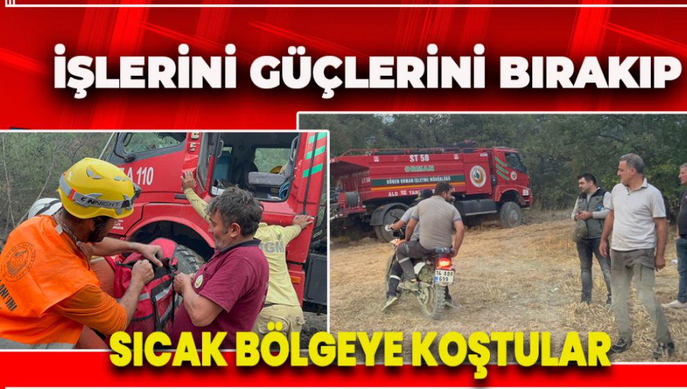 BÜYÜK YANGINDA GÖNÜLLÜLER ALEVLERE KARŞI MÜCADELE EDİYOR