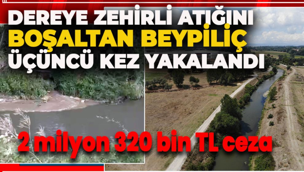 DEREYE ZEHİR BIRAKAN BEYPİLİÇ 3. KEZ EKİPLERE YAKALANDI