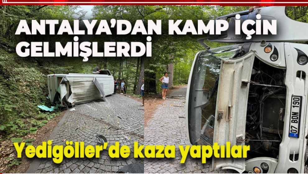 YEDİGÖLLER'DE KARAVAN KAZASI: KARI KOCA YARALANDI