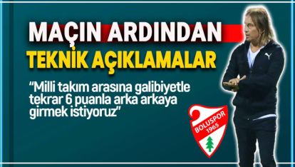 BOLUSPOR MANİSA FK MAÇININ ARDINDAN AÇIKLAMALAR