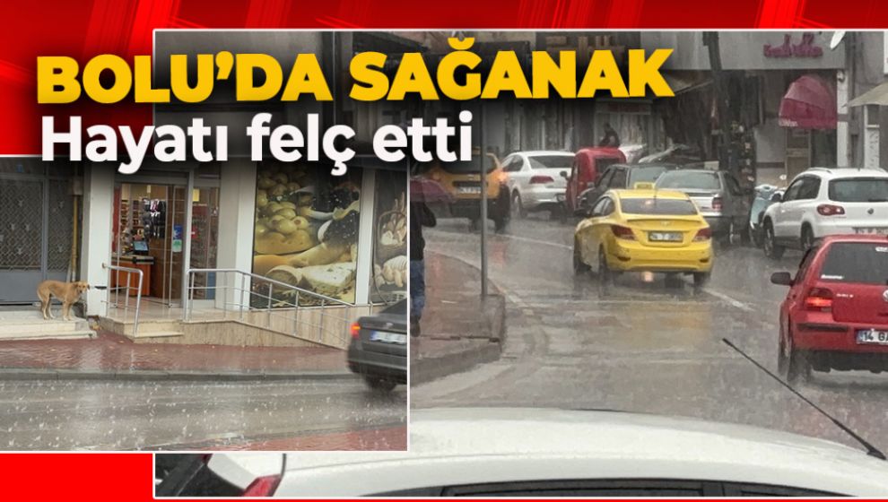 BOLU'DA SAĞANAK HAYATI FELÇ ETTİ