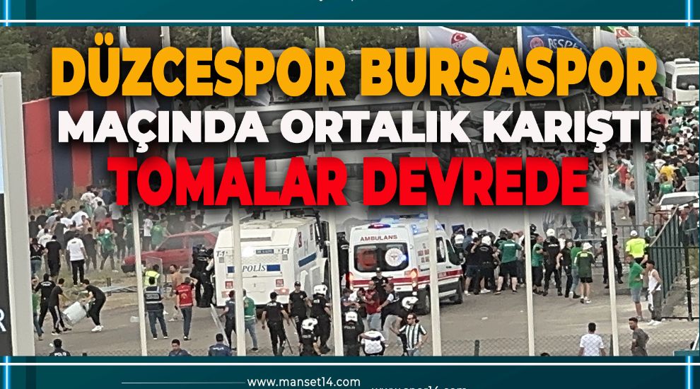 DÜZCESPOR BURSASPOR MAÇINDA ORTALIK KARIŞTI