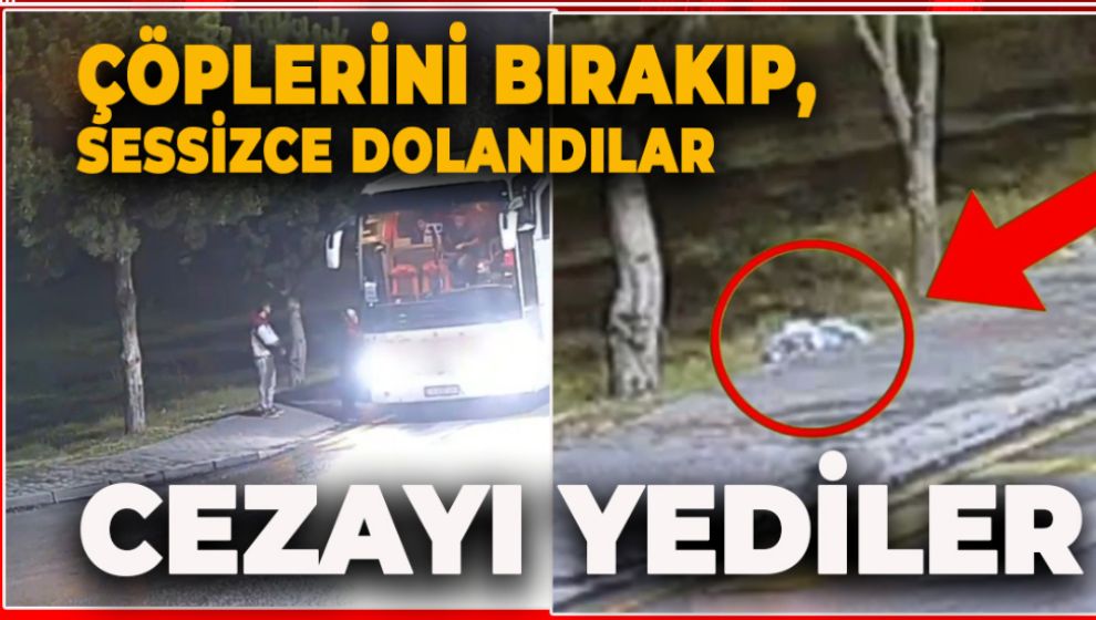 BOLU GİRİŞİNE ÇÖPÜNÜ BIRAKAN KONYA PLAKALI ARACA CEZA