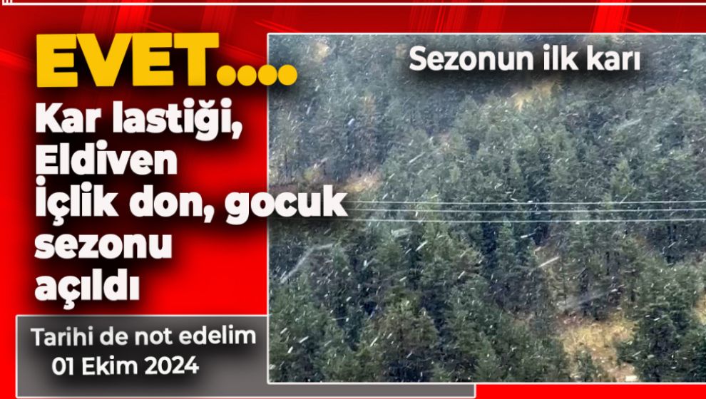 BOLU'YA İLK KAR YAĞDI. TARİHİ DE NOT EDELİM! (01 EKİM 2024)