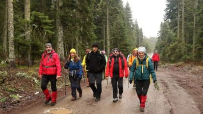 38 KİŞİLİK GRUP 18 KM YÜRÜYEREK DOĞANIN TADINI ÇIKARDILAR