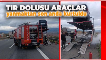 HAFİF TİCARİ ARAÇLAR YANMAKTAN SON ANDA KURTULDU