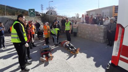 MUDURNU DEVLET HASTANESİ'NDE DEPREM VE YANGIN TATBİKATI