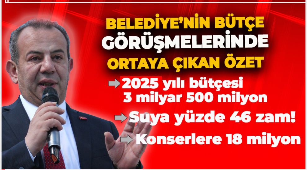 BELEDİYE'DEN SUYA YÜZDE 46 ZAM. 2005 YILI BÜTÇESİ İSE 3 MİLYAR 500 MİLYON