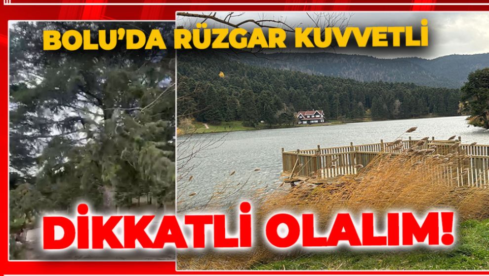 BOLU'DA KUVVETLİ RÜZGAR ETKİLİ OLUYOR