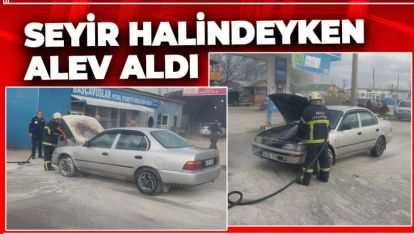 SEYİR HALİNDEYKEN ALEV ALDI