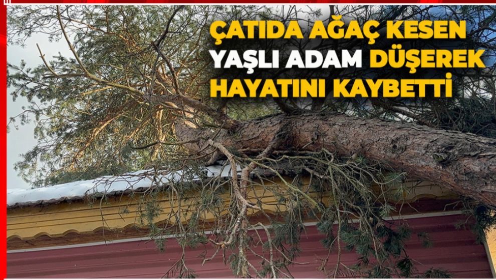 ÇATIDA AĞAÇ KESEN YAŞLI ADAM DÜŞEREK HAYATINI KAYBETTİ